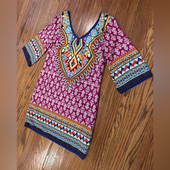 Pink Owl Multicolor Patterned Dress - Picture 3 of 7